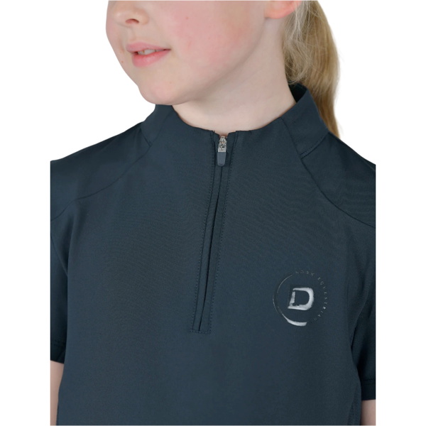 2025 Dublin Junior 1/4 Rits Korte Mouw Top 1028859 - Navy
